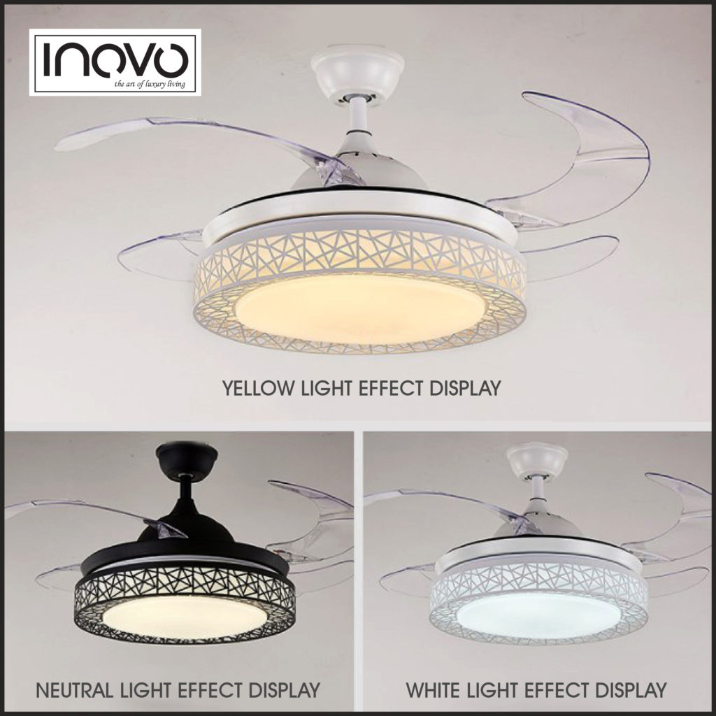 Inovo Lumi Hideaway Dc Ceiling Fan In