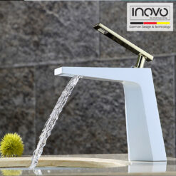 INOVO Cartier Bathroom Short Mixer Basin Tap Faucet in white gold- PUB WELS Certified