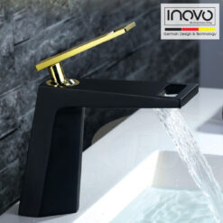 INOVO Cartier Bathroom Short Mixer Basin Tap Faucet in Black gold- PUB WELS Certified