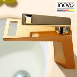 INOVO Cartier Bathroom Short Mixer Basin Tap Faucet in Pure Gold- PUB WELS Certified