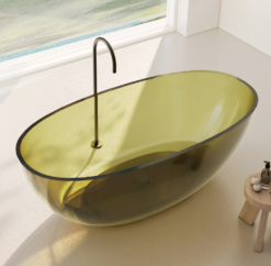 Luxury Anneliese Cast Stone Solid Surface Freestanding Bathtub / Length 130cm-180cm - Image 4