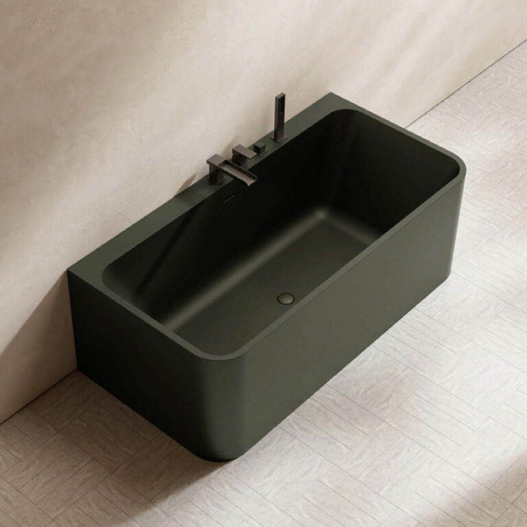Luxury Ava Cast Stone Solid Surface Freestanding Bathtub / Length 150