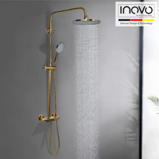 INOVO® Ońyx Piano Design Rain Shower Column Set in Matt White- PUB WELS Certified - Image 7