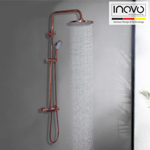 INOVO® Ońyx Piano Design Rain Shower Column Set in Royal Gold- PUB WELS Certified - Image 4