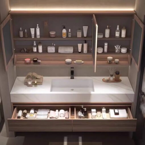 Luxury Alexa Sintered Stone Bathroom Vanity Basin Cabinet (White Colour) Width 36cm, 40cm, 44cm, 50cm - Image 7