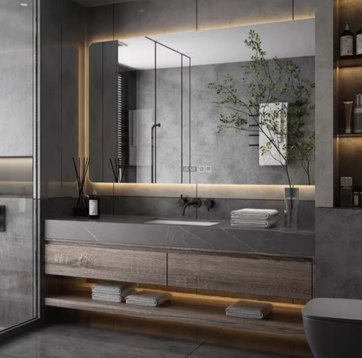 Luxury Alexa Sintered Stone Bathroom Vanity Basin Cabinet (White Colour) Width 36cm, 40cm, 44cm, 50cm - Image 4