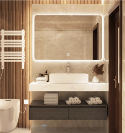 Alternative view of Luxury Lorena Sintered Stone Bathroom Vanity Basin Cabinet Top Mount ( Natural Colour ) Width 40cm, 42cm, 45cm, 48cm