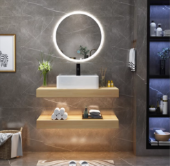 Luxury Lumina Bathroom Vanity Basin Top Mount (Natural Solid Wood) Width 40cm, 42cm, 45cm, 48cm