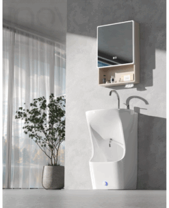 Alternative view of INOVO® PureFlow Wudu Pedestal Basin Freestanding Dual-Use With Foot Washer / Ceramic