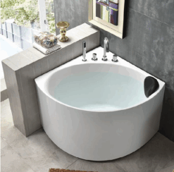 Luxury Glaciera Freestanding Corner Bathtub / Jacuzzi whirlpool /  Length 80cm-100cm