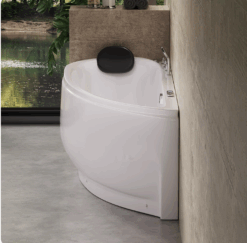 Alternative view of Luxury Clara Freestanding Corner Bathtub / Jacuzzi whirlpool / Length 130cm-170cm / Width 75cm