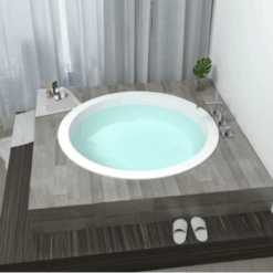 Luxury Brun Cast Stone Solid Surface Built in ( Drop in) Bathtub / Length 150cm