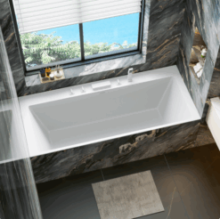 Luxury Lenn Cast Stone Solid Surface Built in ( Drop in) Bathtub / Length 120-180cm / Width 79cm