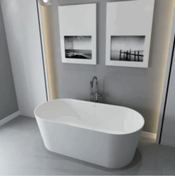 Alternative view of Luxury Moritz Cast Stone Solid Surface Freestanding Bathtub / Length 130-180cm / Width 70-80cm