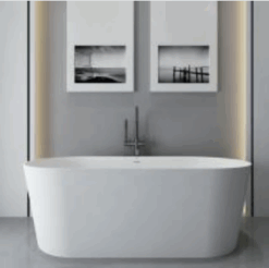 Luxury Moritz Cast Stone Solid Surface Freestanding Bathtub / Length 130-180cm / Width 70-80cm