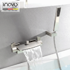 Luxury Vogue Waterfall Bathtub Faucet Tap in Brushed Nickel- PUB WELS Certified