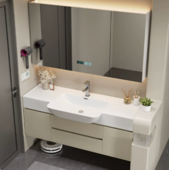 Alternative view of Luxury Nova Vanity Basin Cabinet (Cream Colour) Width 26cm, 30cm, 36cm, 40cm, 44cm, 48cm or Customize